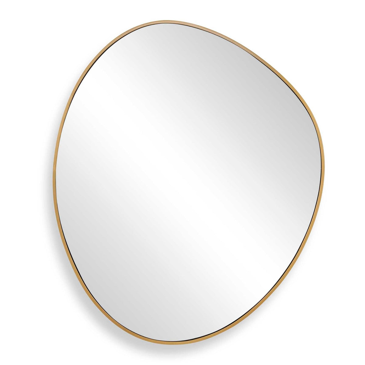 Distort Antique Brass Mirror