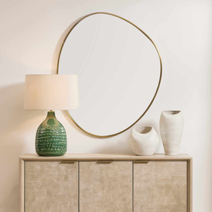 Uttermost Distort Antique Brass Mirror