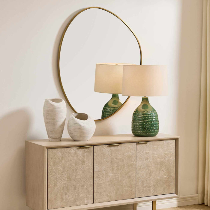 Uttermost Distort Antique Brass Mirror