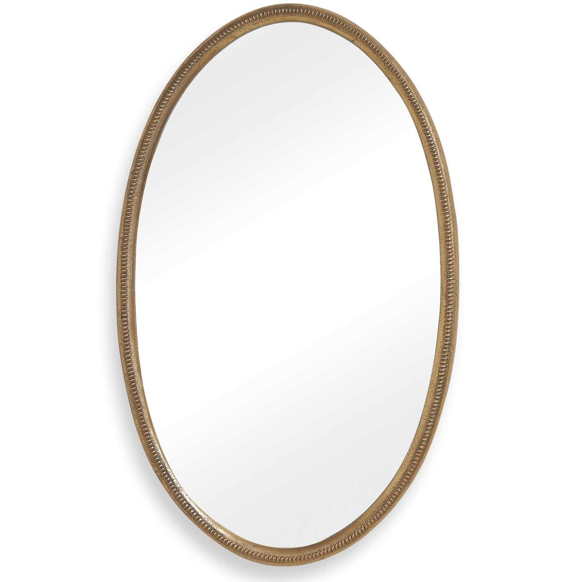 Ellis Beaded Brass Oval Mirror
