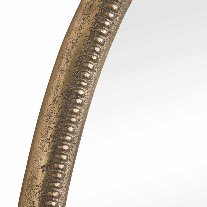 Uttermost Ellis Beaded Brass Oval Mirror