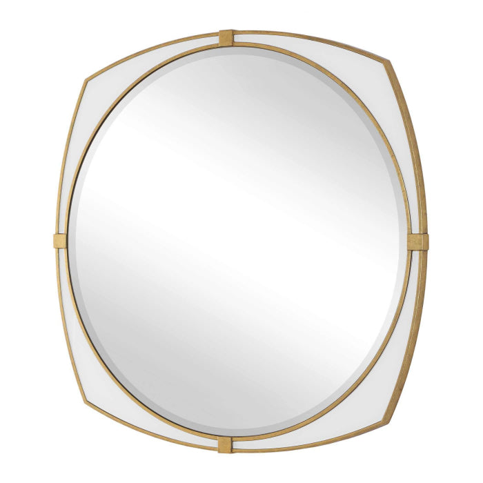 Uttermost Estella White Round Mirror