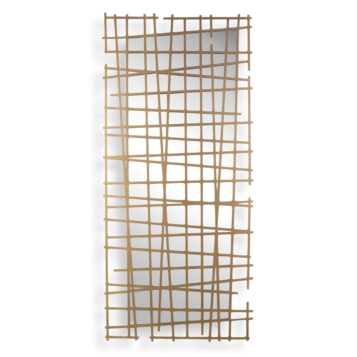Golden Intersection Mirrored Wall Decor