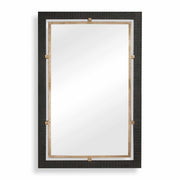 Guerra Walnut & Brass Mirror
