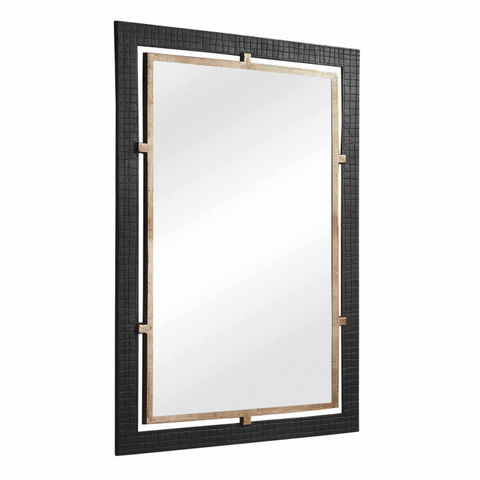 Uttermost Guerra Walnut & Brass Mirror