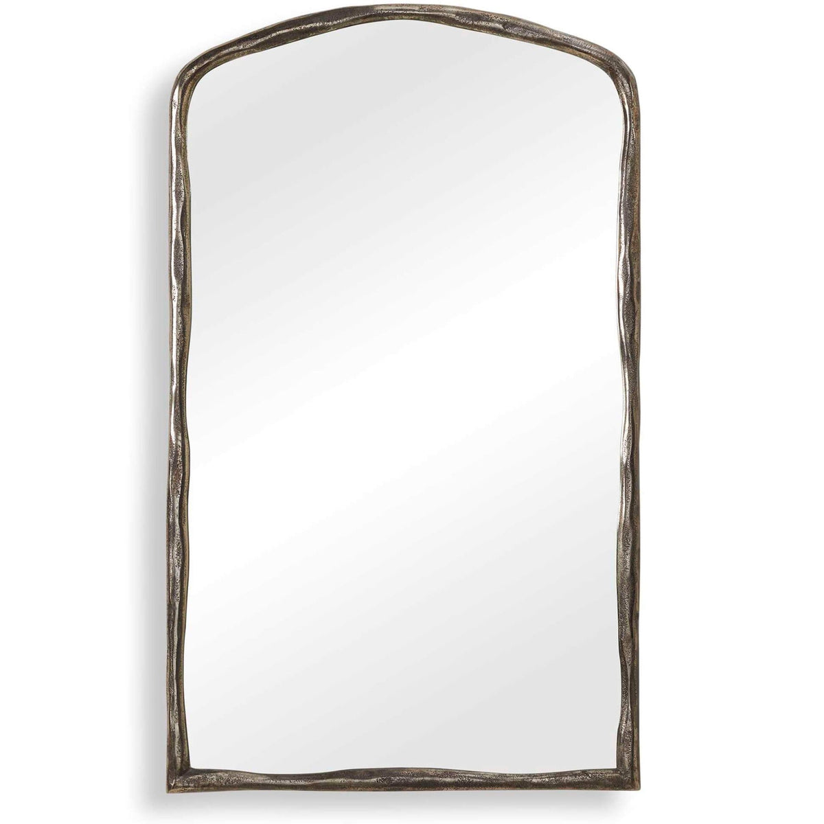 Hammered Antique Nickel Arch Mirror