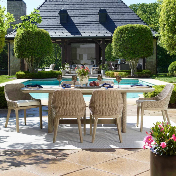Uttermost Harbor Herringbone Indoor-Outdoor Dining Table