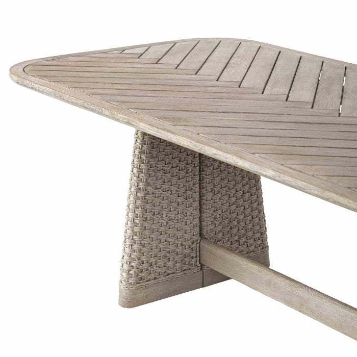 Uttermost Harbor Herringbone Indoor-Outdoor Dining Table