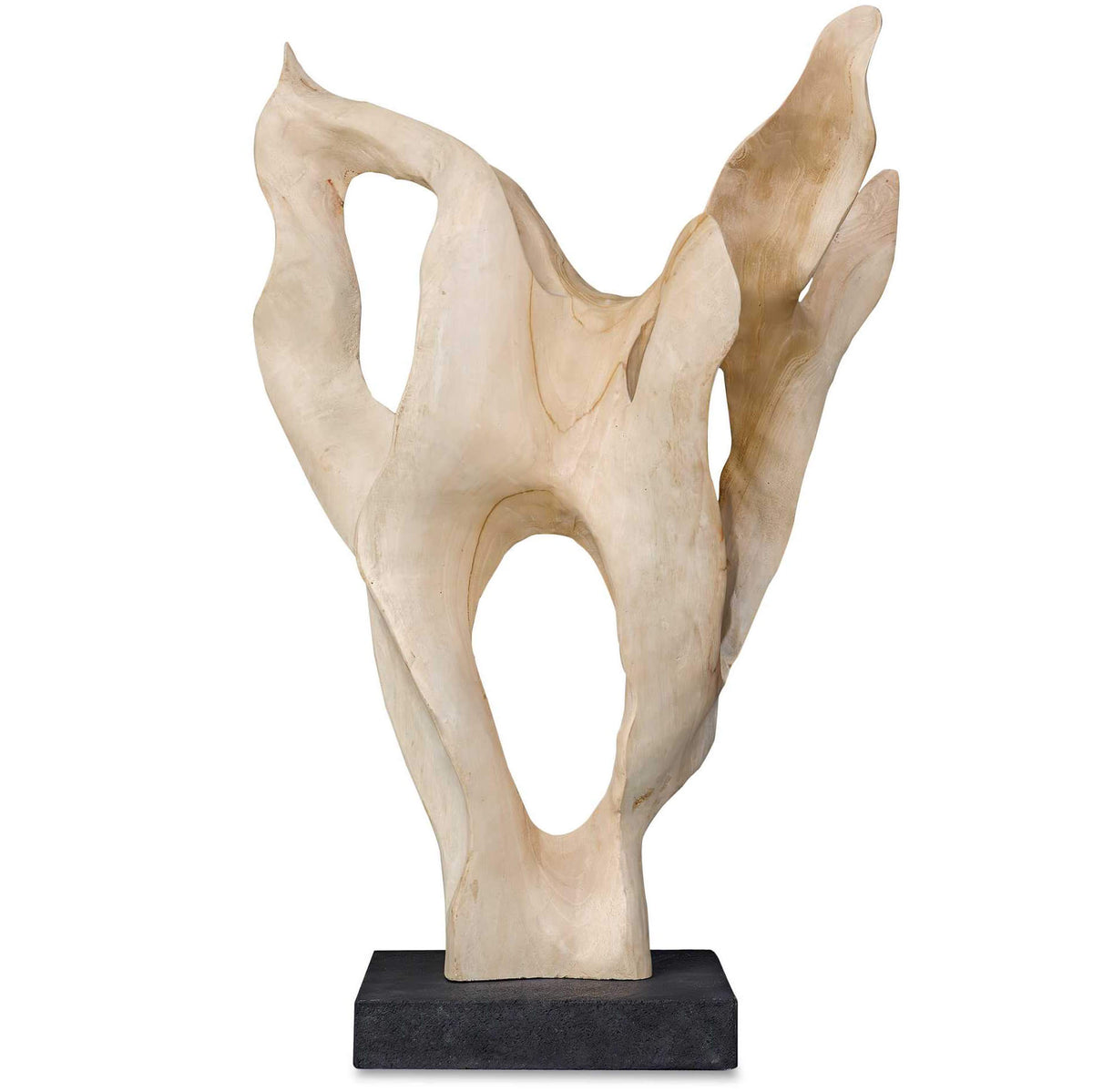 Hollow Form Indoor-Outdoor Teak Sculpture