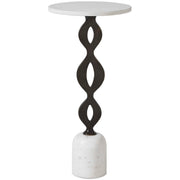 Ila Round White Drink Table