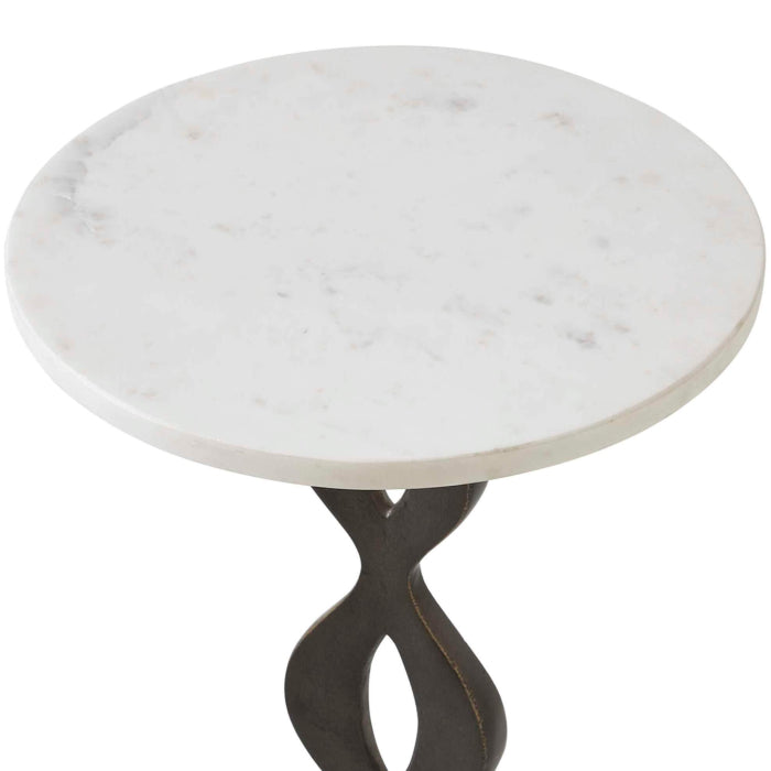 Uttermost Ila Round White Drink Table