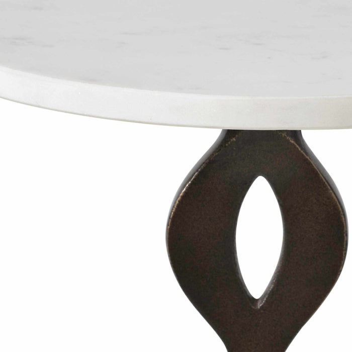 Uttermost Ila Round White Drink Table