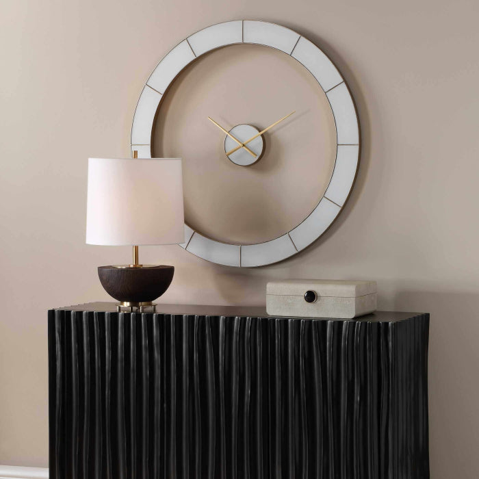 Uttermost Ivory Halo Minimalist Wall Clock