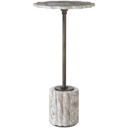 Lana Scalloped Marble Drink Table