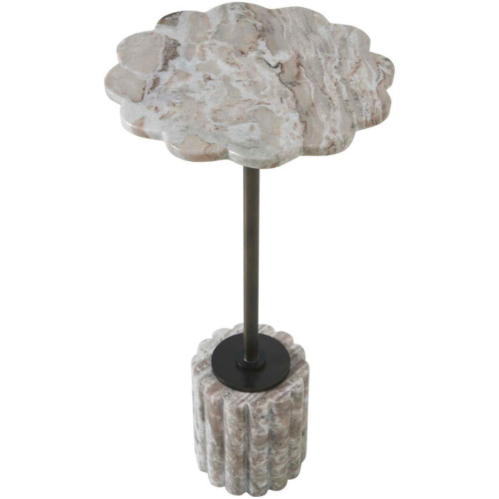 Uttermost Lana Scalloped Marble Drink Table