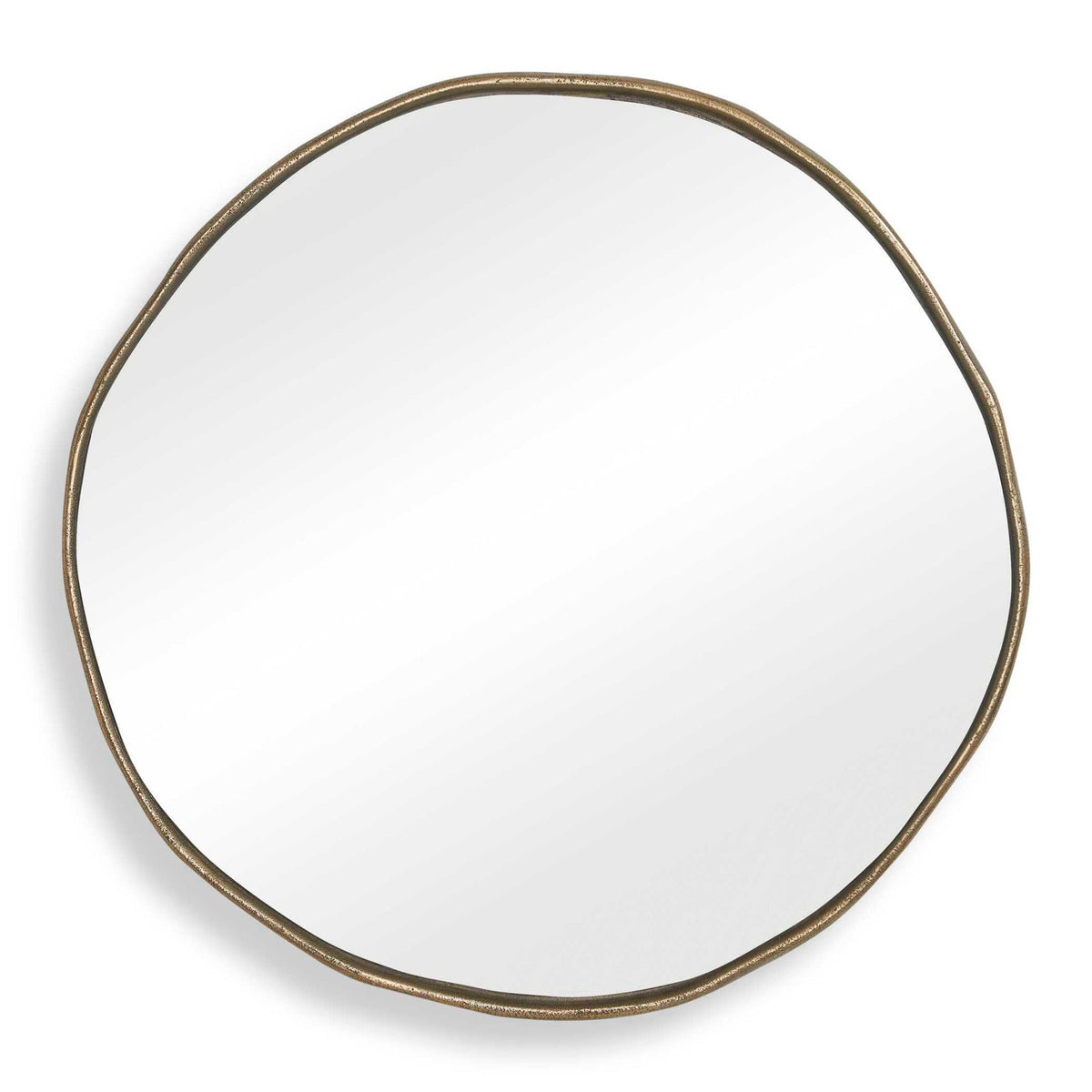 Lowen Round Brass Mirror