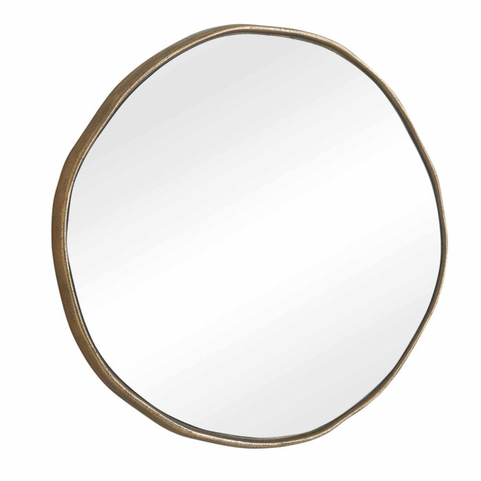 Uttermost Lowen Round Brass Mirror