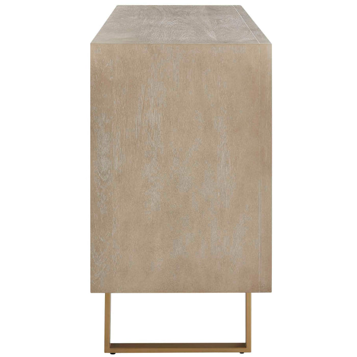 Uttermost Maeva 3 Door Light Wood Cabinet