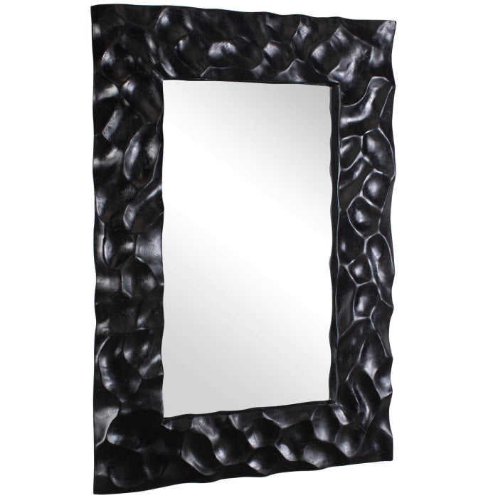 Uttermost Malosi Black Carved Mirror