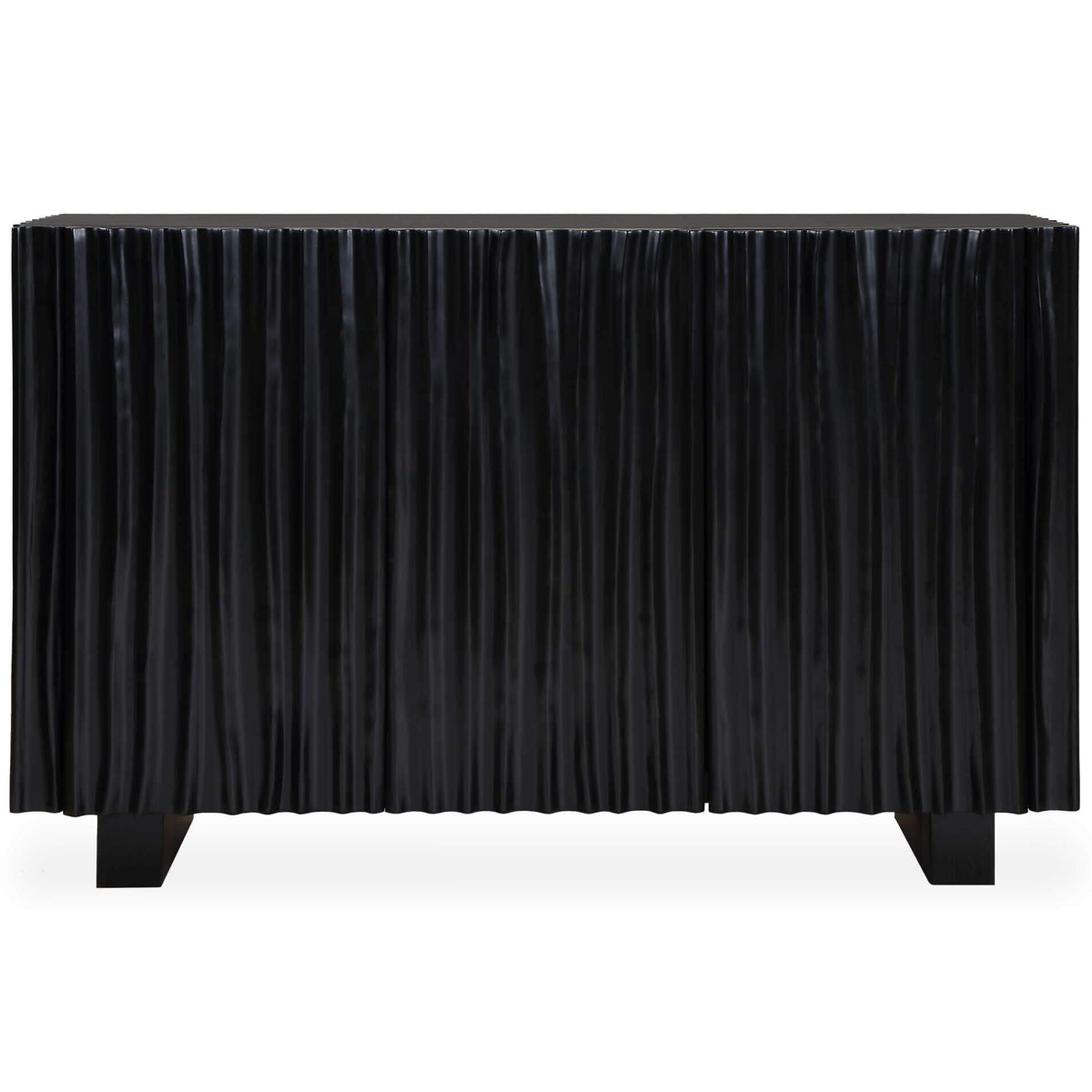 Mercado Black 3 Door Cabinet