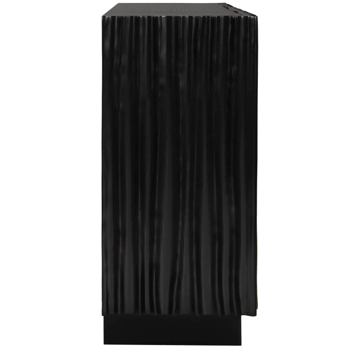 Uttermost Mercado Black 3 Door Cabinet