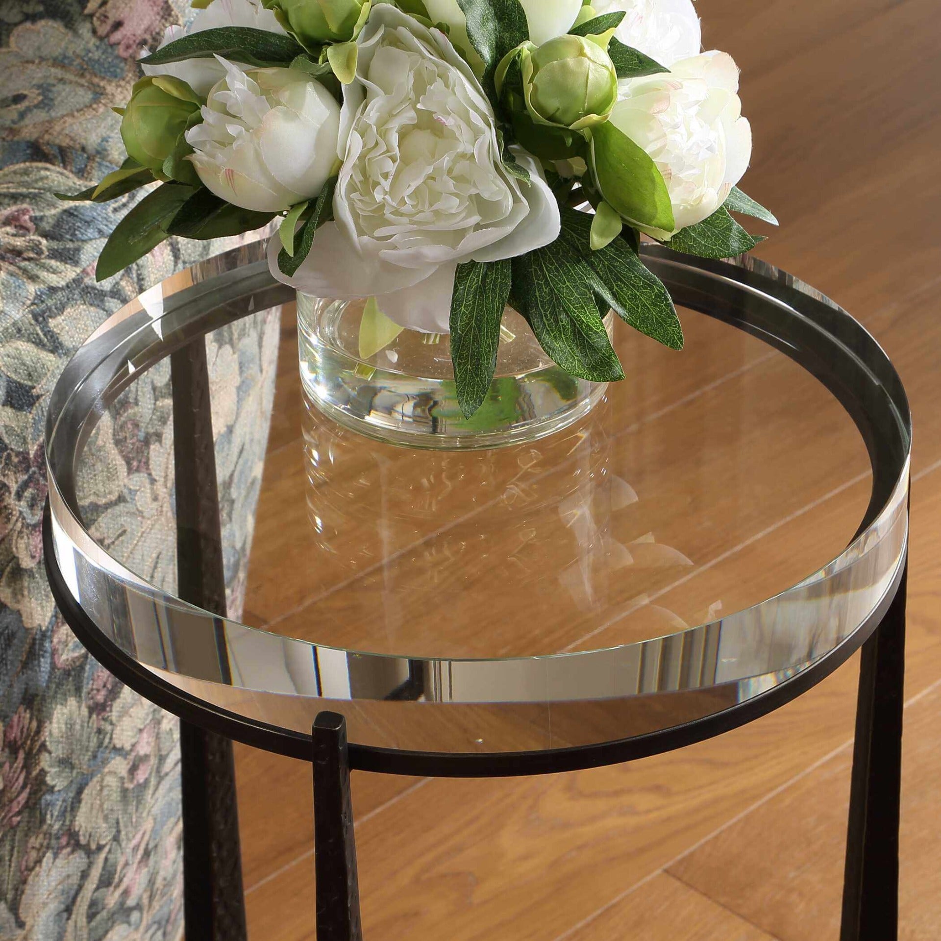 Uttermost Midas Dark Bronze Round Side Table