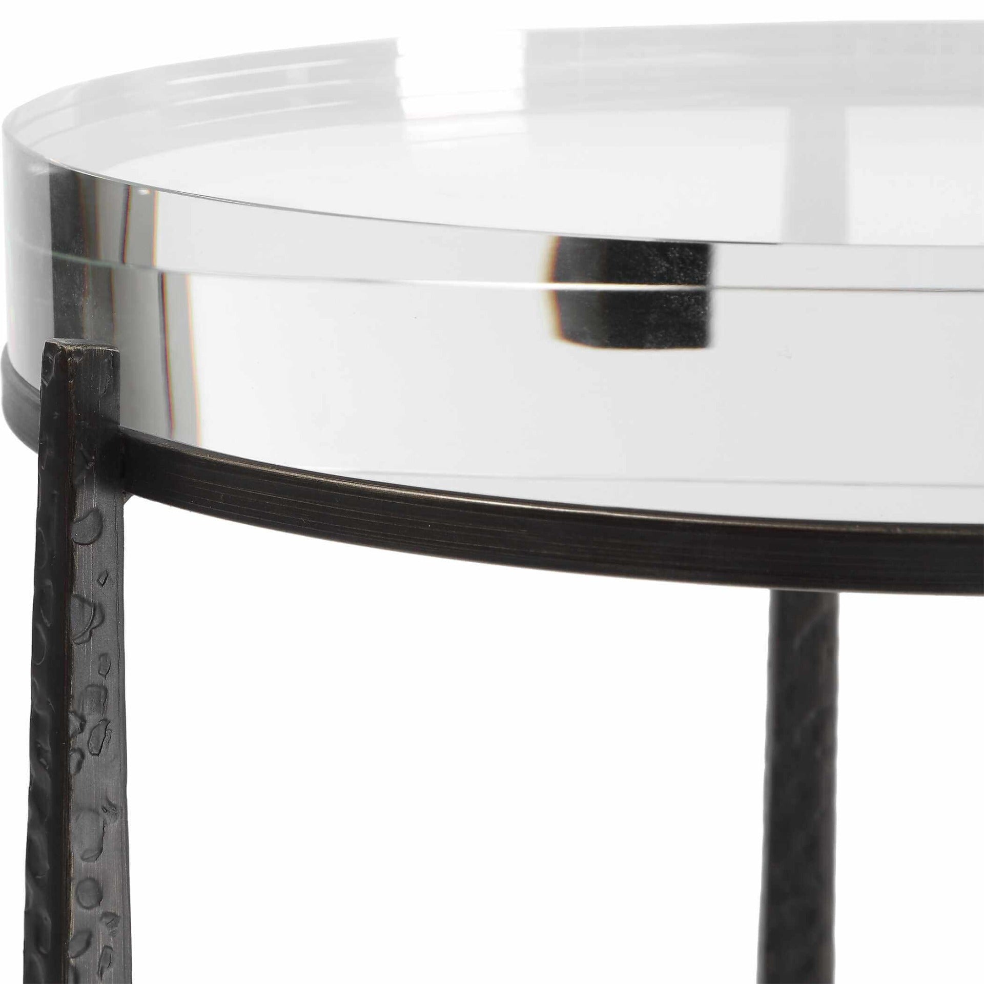 Uttermost Midas Dark Bronze Round Side Table