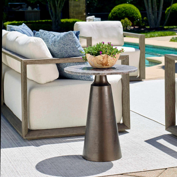 Uttermost Midsummer Indoor-Outdoor Bronze Round Side Table