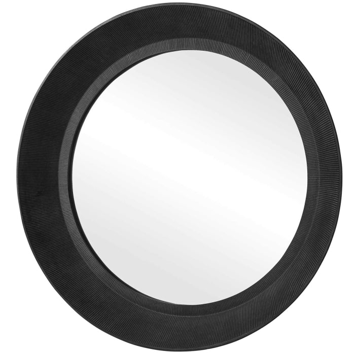 Uttermost Montgomery Round Black Mirror