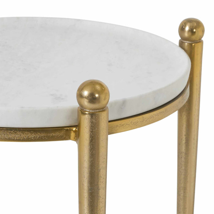 Uttermost Nahunta Antique Brass Side Table