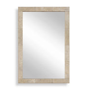 Pave Rectangular Travertine Mirror