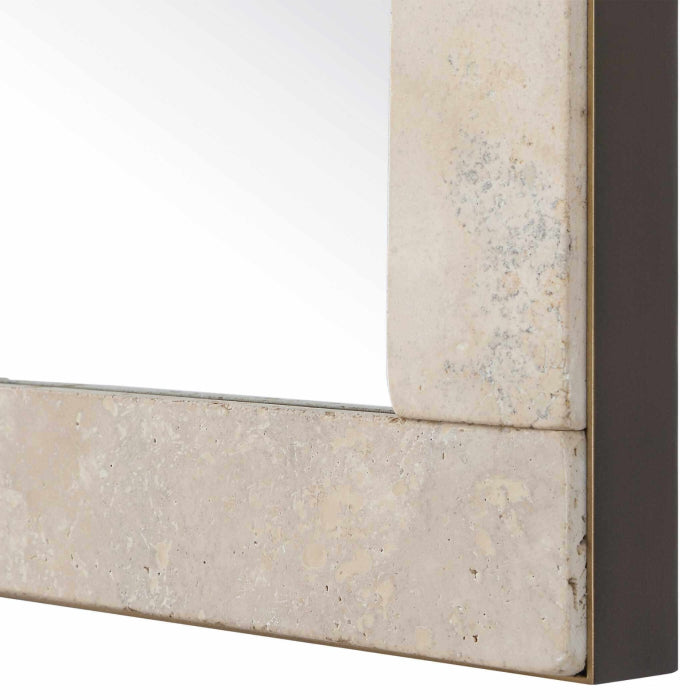 Uttermost Pave Rectangular Travertine Mirror