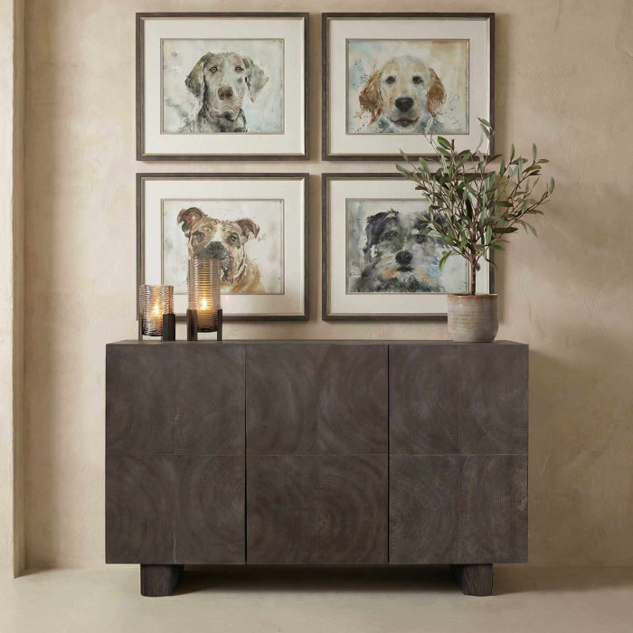 Uttermost Phineas 3 Door Modern Cabinet