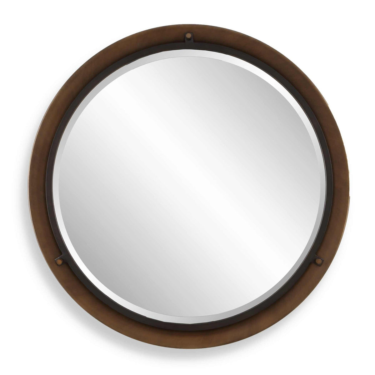 Porthole Bronze Round Mirror