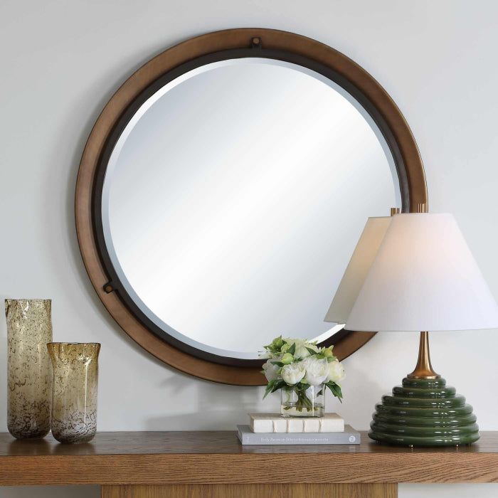 Uttermost Porthole Bronze Round Mirror