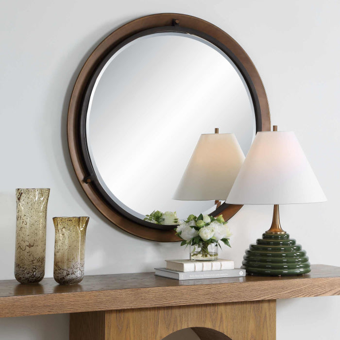 Uttermost Porthole Bronze Round Mirror