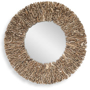 Rossetti Round Interwoven Wood Mirror