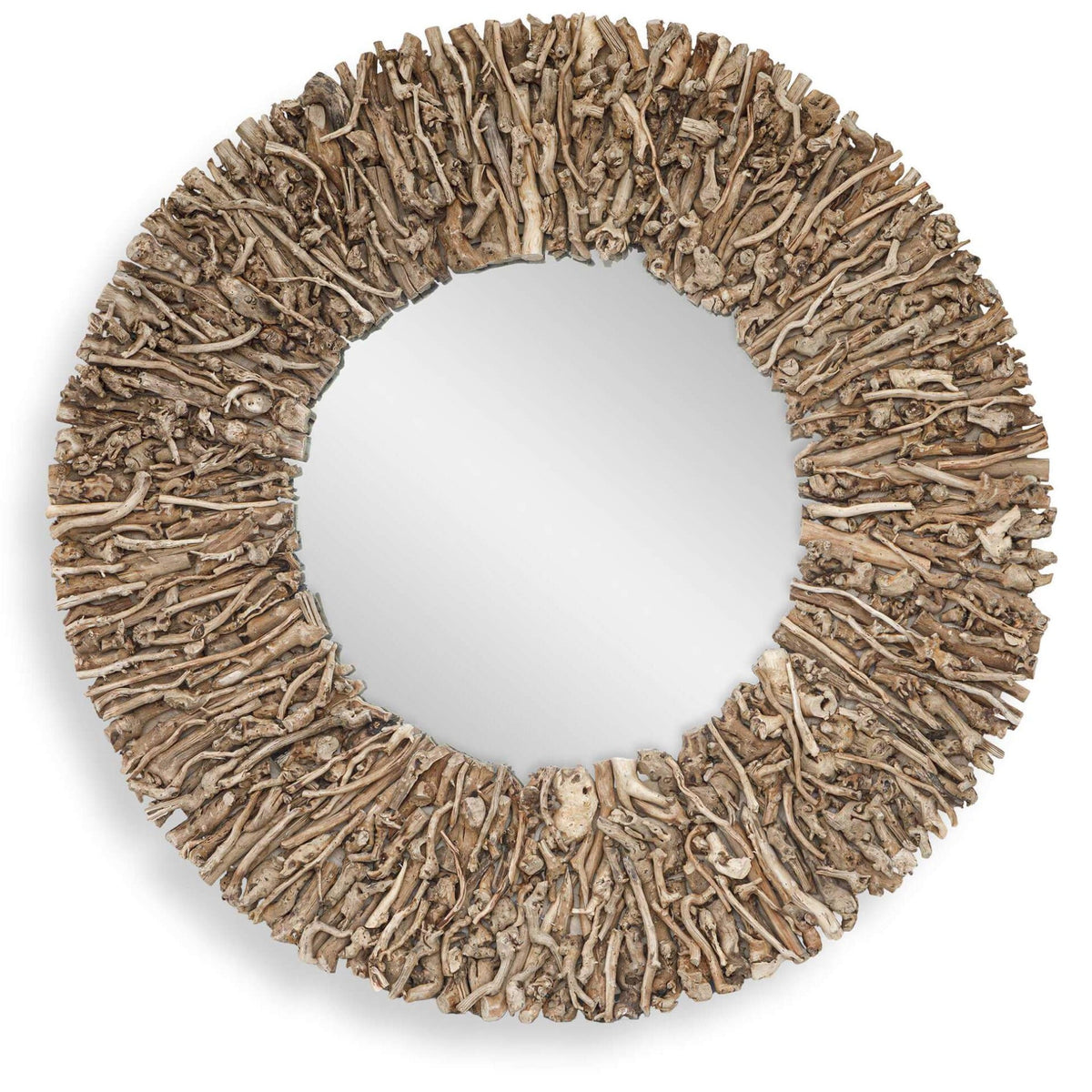 Rossetti Round Interwoven Wood Mirror