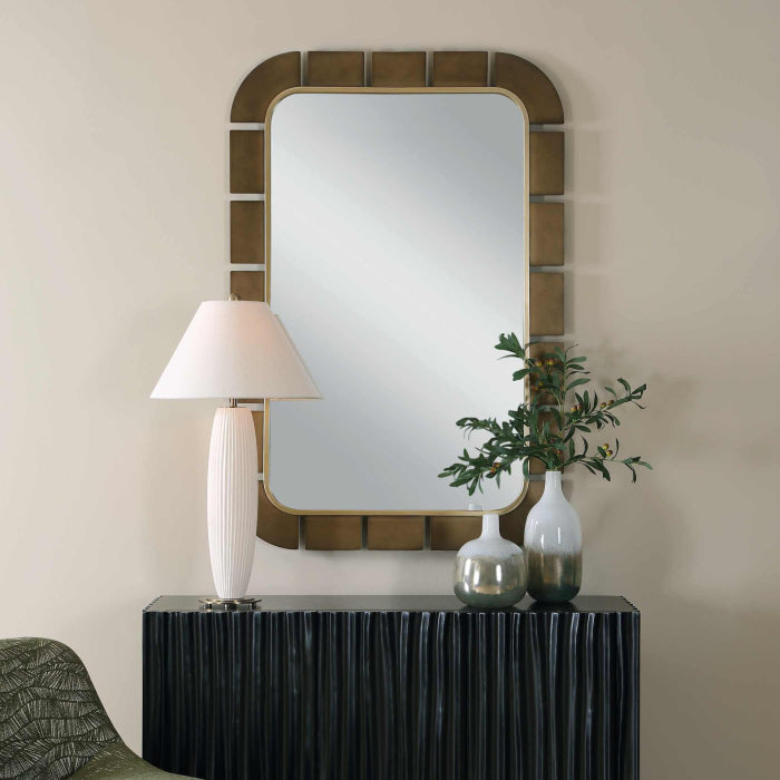 Uttermost Segment Dark Bronze Mirror