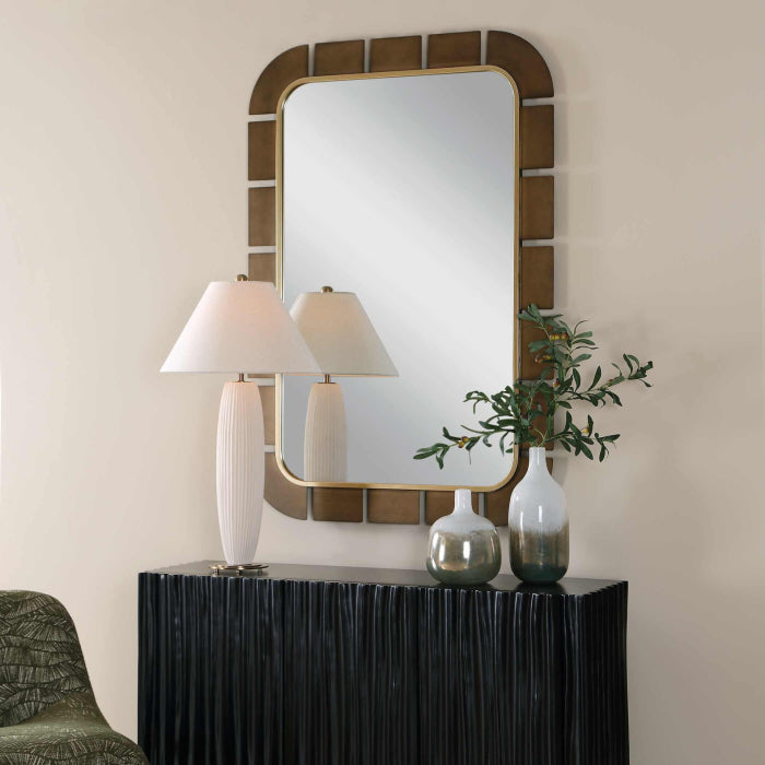 Uttermost Segment Dark Bronze Mirror