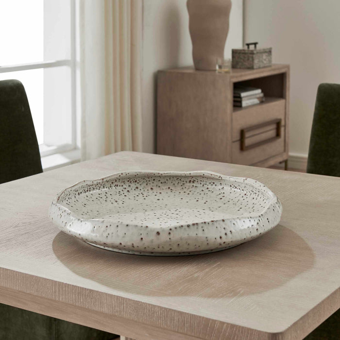 Uttermost Stardust Ripple Indoor-Outdoor White Bowl