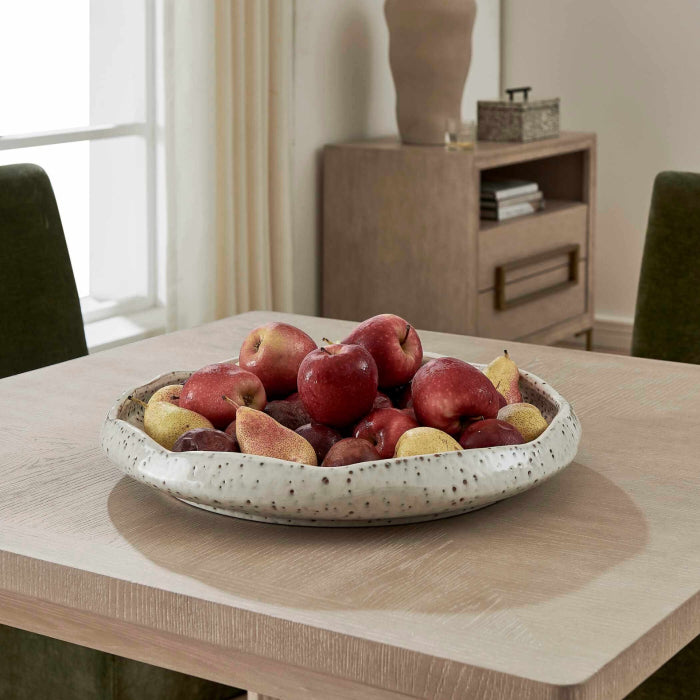 Uttermost Stardust Ripple Indoor-Outdoor White Bowl