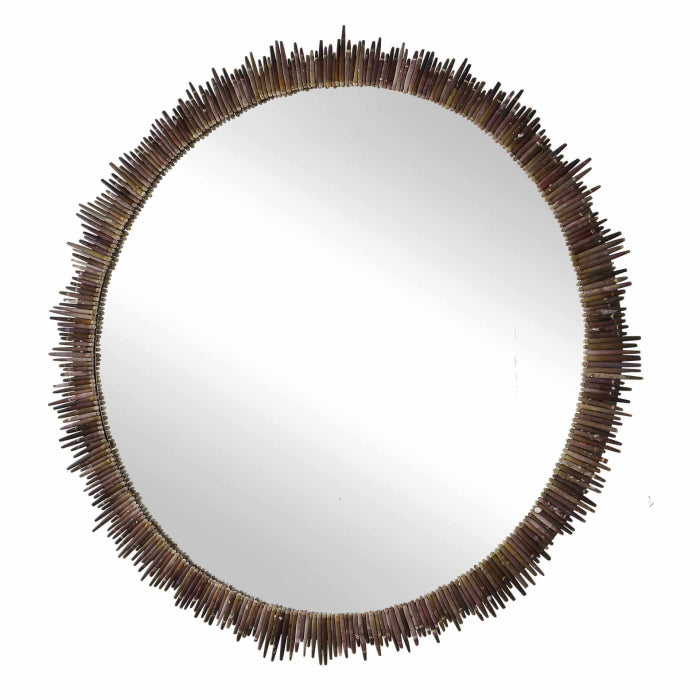 Uttermost Tiger Sea Urchin Round Mirror