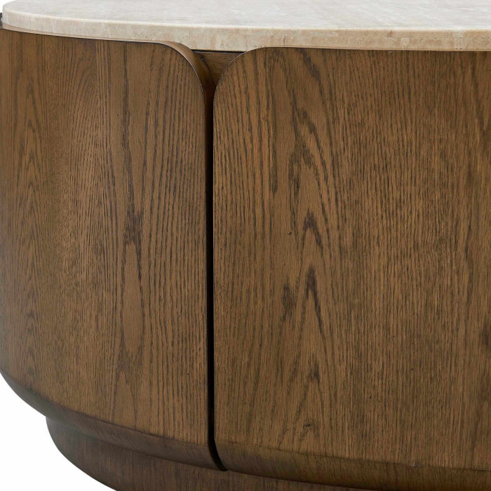 Uttermost Tindall Round Travertine Coffee Table