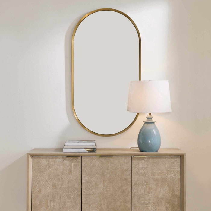 Uttermost Torrado Oval Brass Mirror