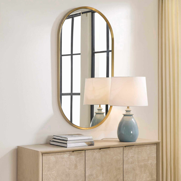 Uttermost Torrado Oval Brass Mirror