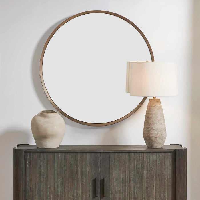 Uttermost Torrado Round Bronze Mirror