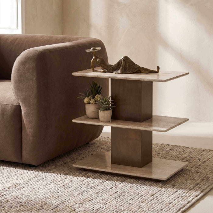 Uttermost Travertini 3 Tiered Accent Table