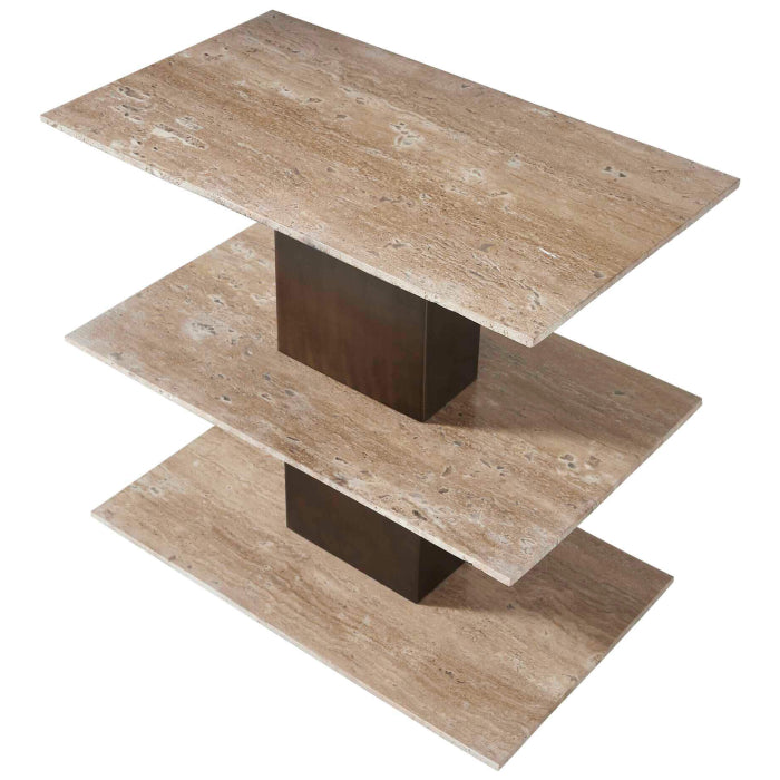 Uttermost Travertini 3 Tiered Accent Table
