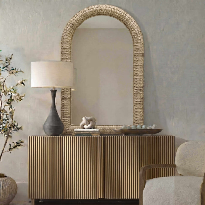 Uttermost Twisted Seagrass Arch Mirror